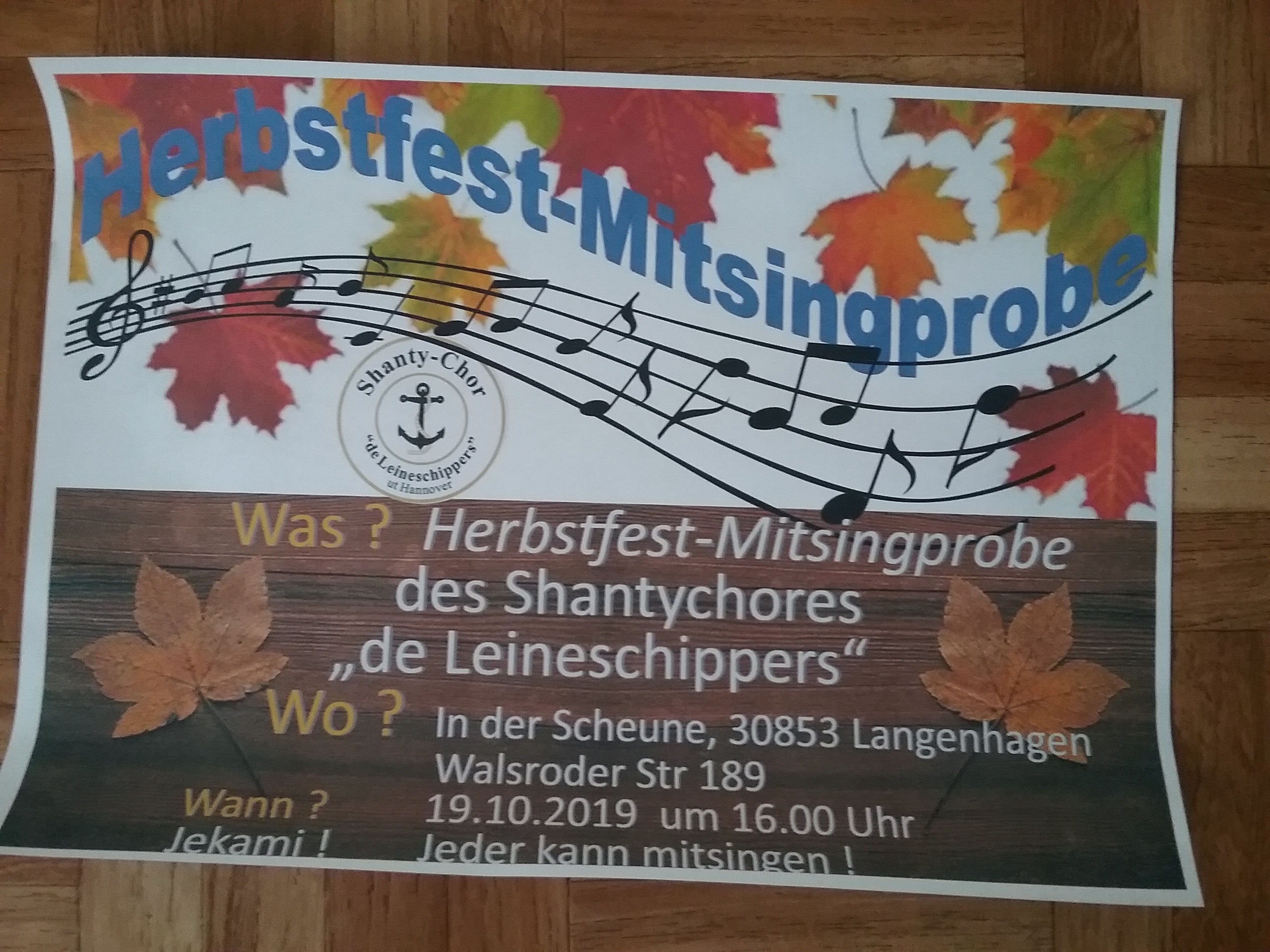 Herbstfest-Mitsingprobe